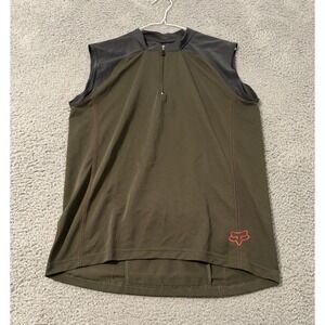Fox Racing Jersey Men Cycling Vest Dirt Bike Lightweight Performance 1/4 Zip